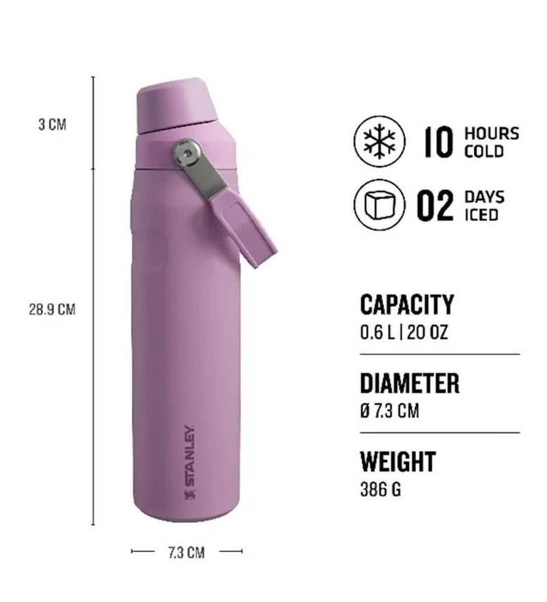 Stanley The Aerolight IceFlow Lila Soğuk Su Termosu 0.60 Lt - 2
