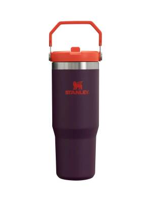 Stanley The Iceflow Flip Straw Pipetli Termos Bardak 0,89L Mor/Turuncu - 1