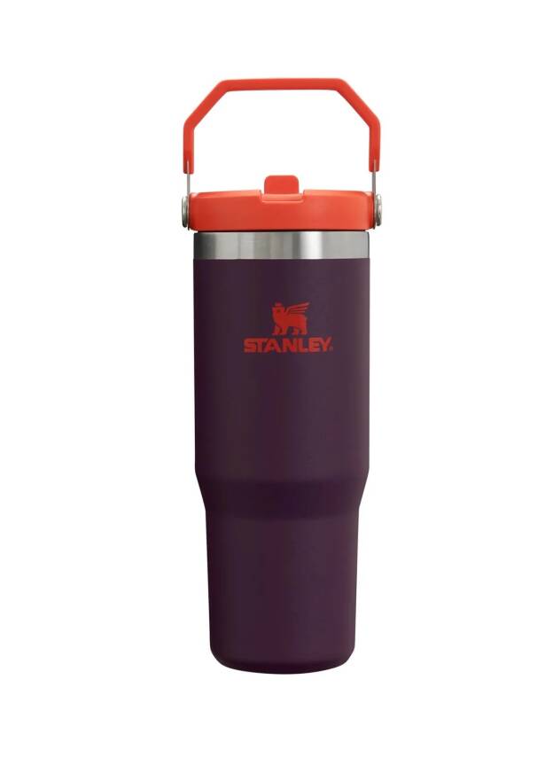 Stanley The Iceflow Flip Straw Pipetli Termos Bardak 0,89L Mor/Turuncu - 1
