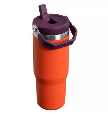 Stanley The IceFlow Flip Straw Turuncu Pipetli Termos Bardak 0.89 LT - 3