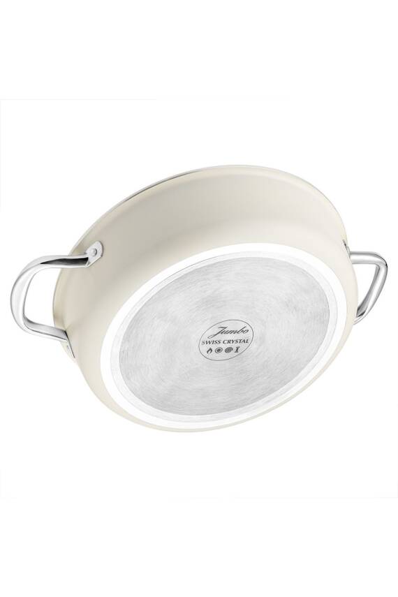 Jumbo Swiss Crystal Krem 7 Parça Tencere Seti - 8