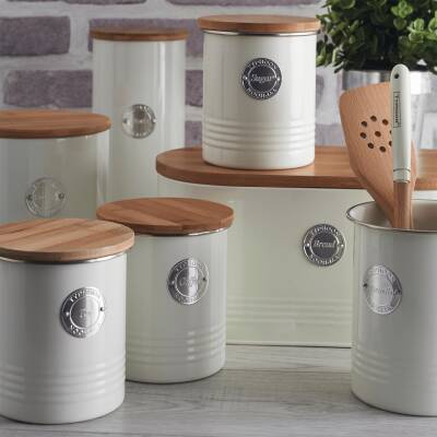 Typhoon Living Serisi Çay Saklama Kabı Krem Y 14 x Çap 12 cm. -1 Lt - 4