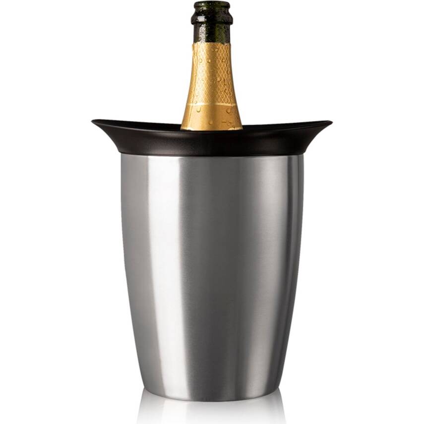 Vacu Vin 3647360 Aktif Şampanya Soğutucu Elegant Paslanmaz Çelik Kutulu - 1