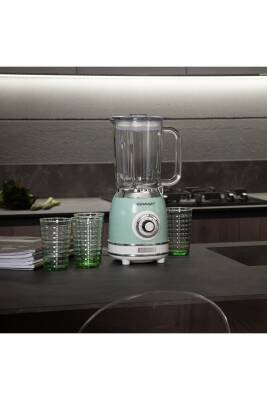 Vintage Kettle, Ekmek Kızartma Makinesi Ve Cam Blender 1000 Watt Yeşil - 5